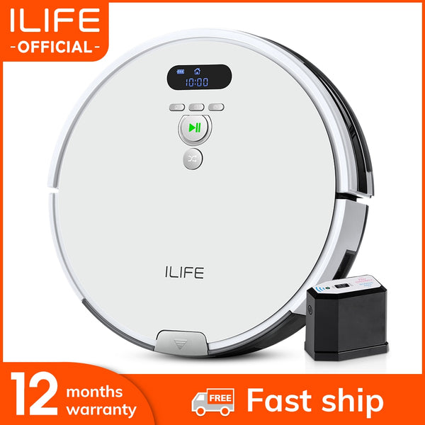 ILIFE V8s/V8 Plus Robot Vacuum Cleaner Vacuum Wet Mop Navigation Planned Cleaning large Dustbin Water Tank Schedule disinfection